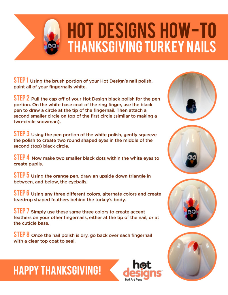 Thanksgiving Turkey Nails Tutorial