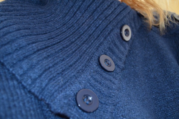 Monroe and Main Cable Car Chic Sweater Button Detail